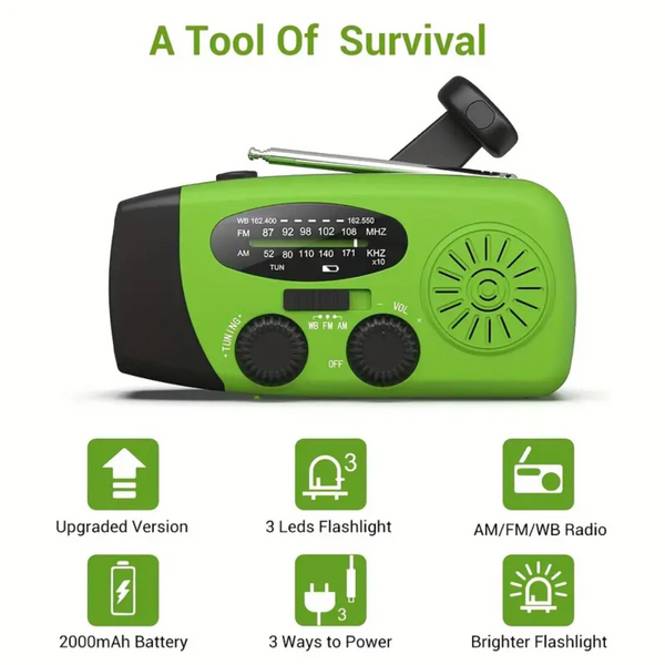 7-in-1 Portable Emergency Radio