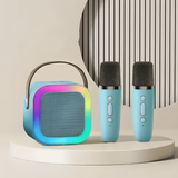 Mini Karaoke Machine With 2 Wireless Microphones